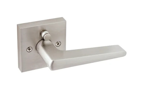 The Sure-Loc Basel 28 Degree Privacy Lever in Satin Nickel finish.