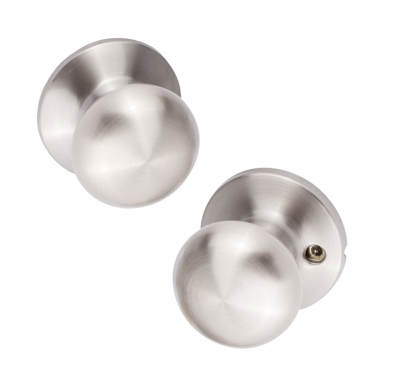 The Sure-Loc Durango Knob with Round Rosette in Satin Nickel finish