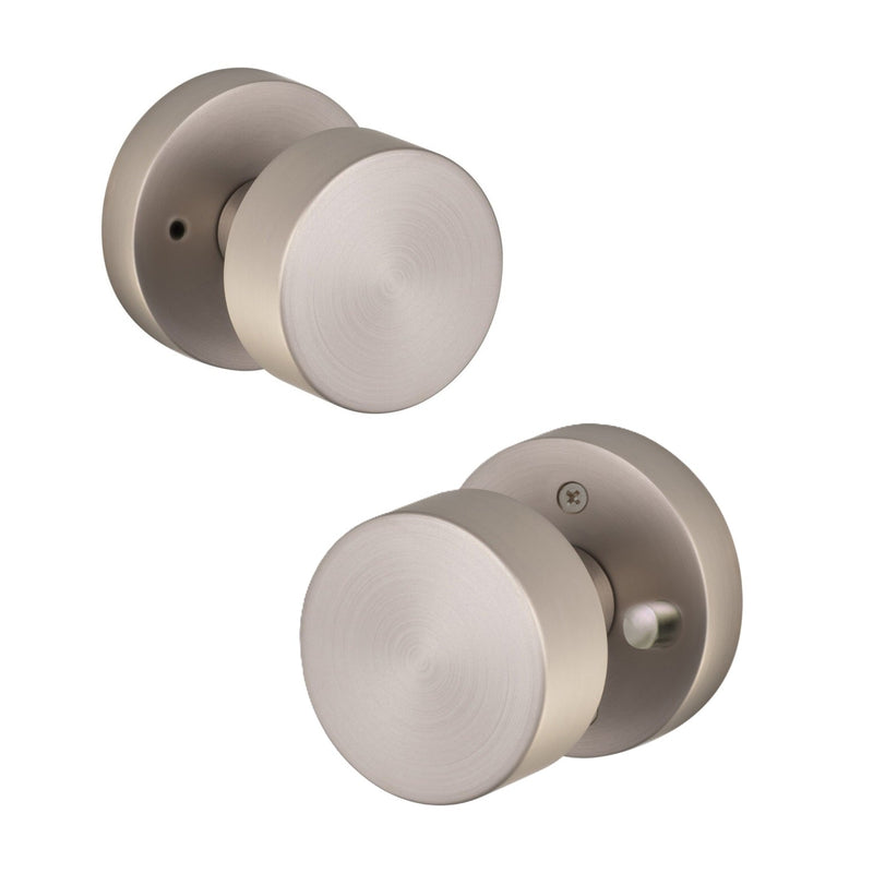 Sure-Loc Zurich Knob with Round Rosette in Satin Nickel finish