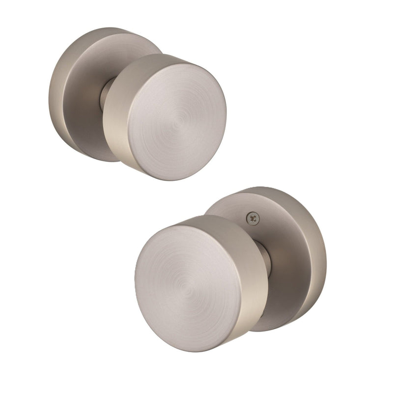 Sure-Loc Zurich Knob with Round Rosette in Satin Nickel finish