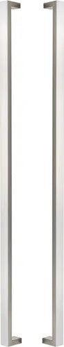 The Sure-Loc 48" Square Long Door Pull, Double-Sided in Satin Stainless Steel finish