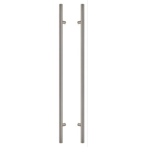 The Sure-Loc 72" Round Long Door Pull, Double-Sided in Satin Stainless Steel finish