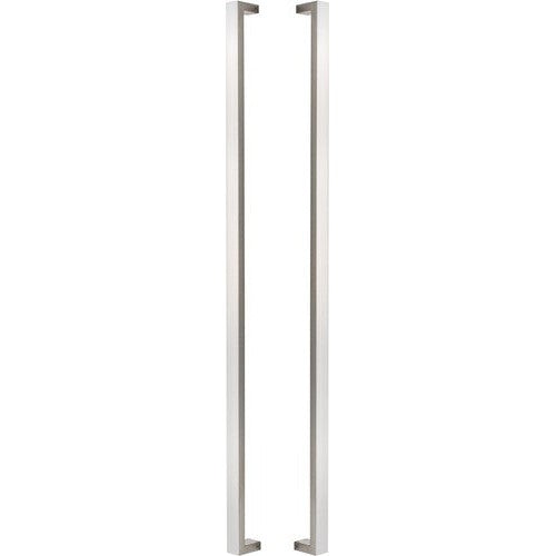 The Sure-Loc 72" Square Long Door Pull, Double-Sided in Satin Stainless Steel finish