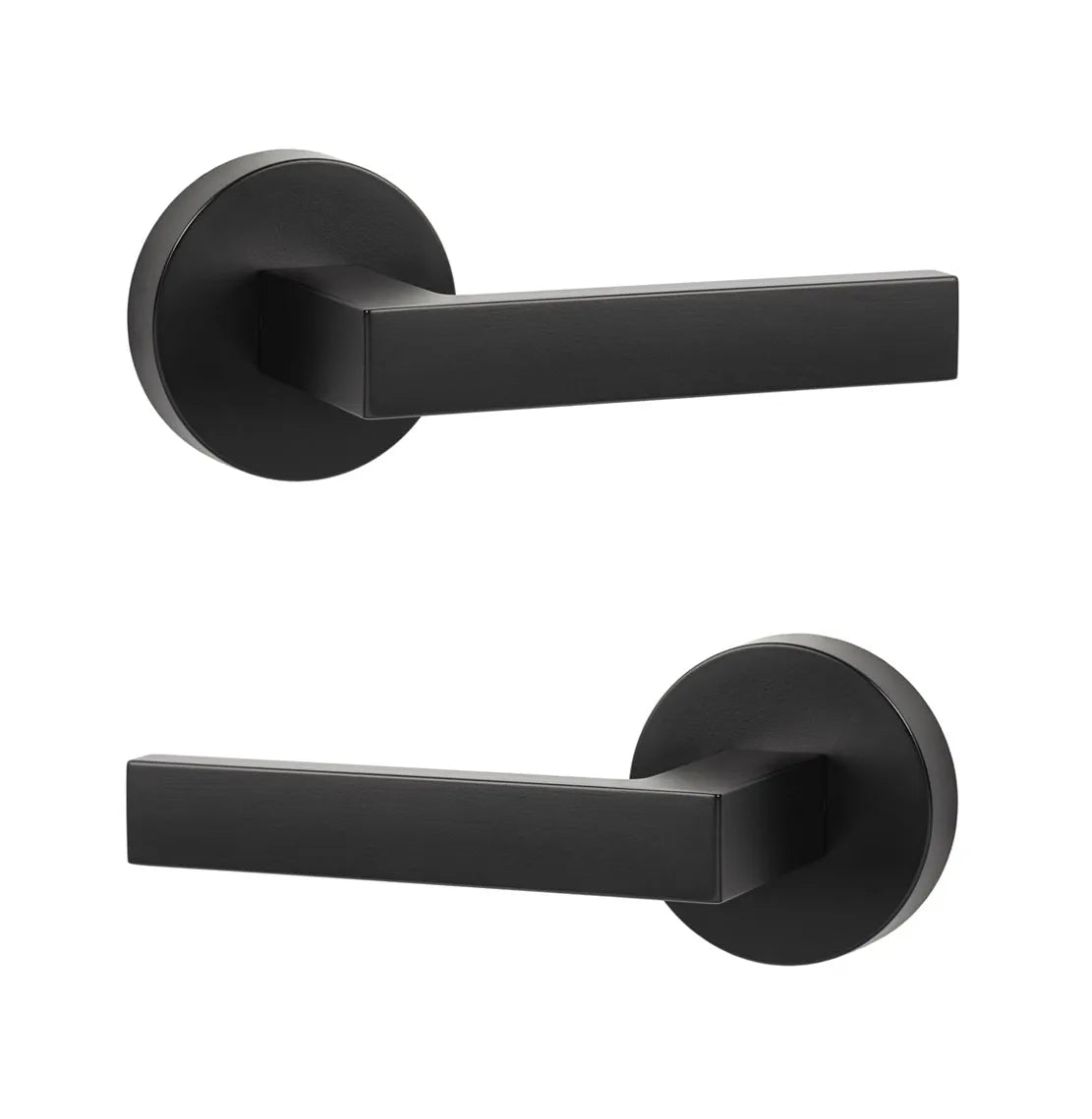 Sure-Loc Sienna Lever with Round Rosette in Flat Black finish