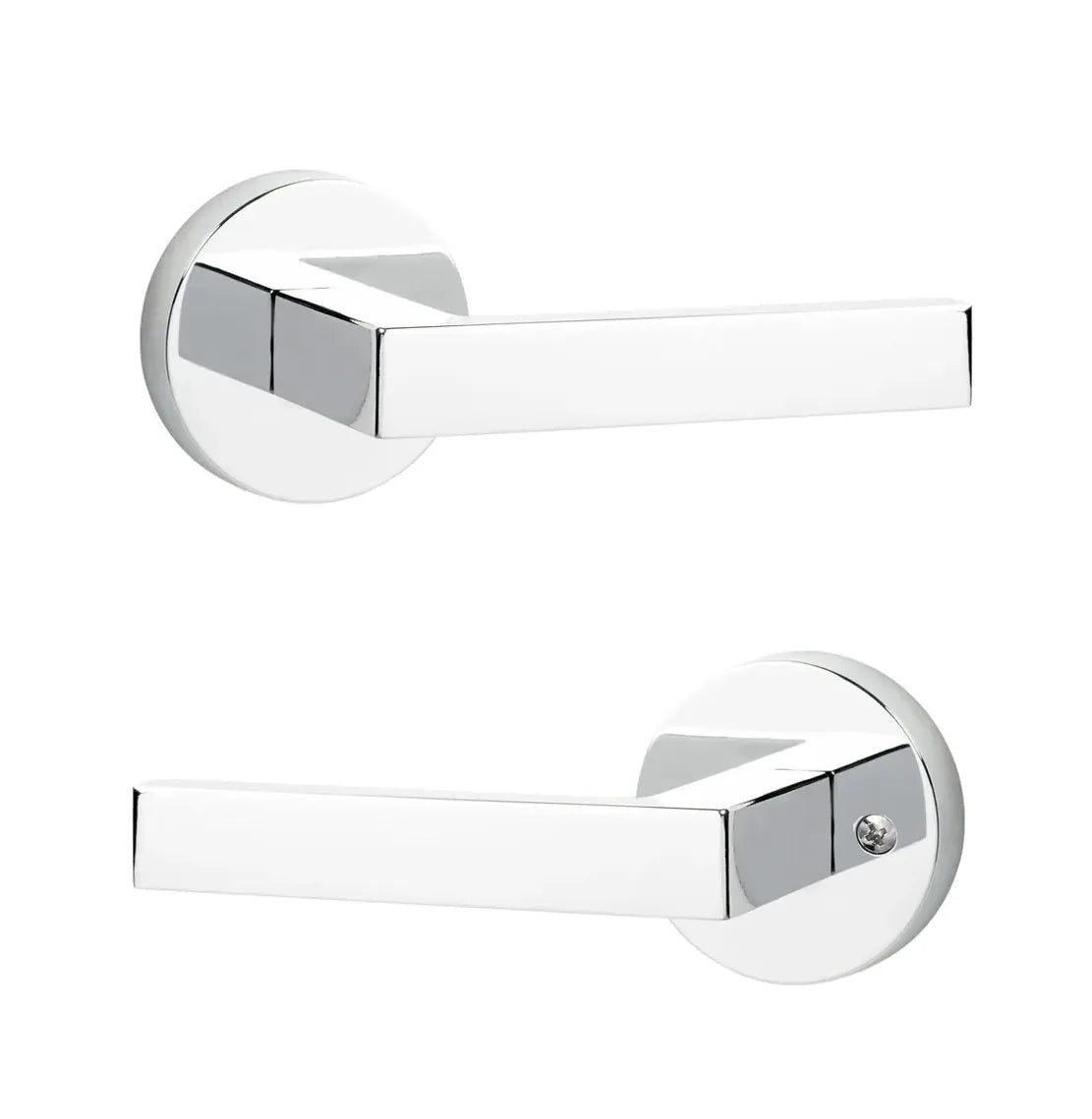 Sure-Loc Sienna Lever with Round Rosette in Polished Chrome finish