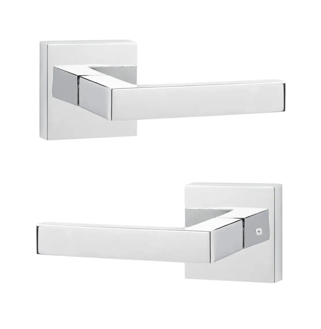 Sure-Loc Sienna Lever with Square Rosette in Polished Chrome finish