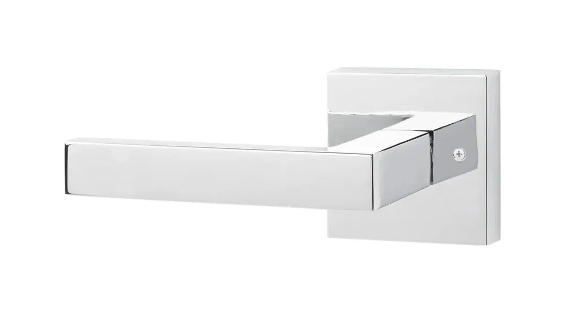 Sure-Loc Sienna Lever with Square Rosette in Polished Chrome finish