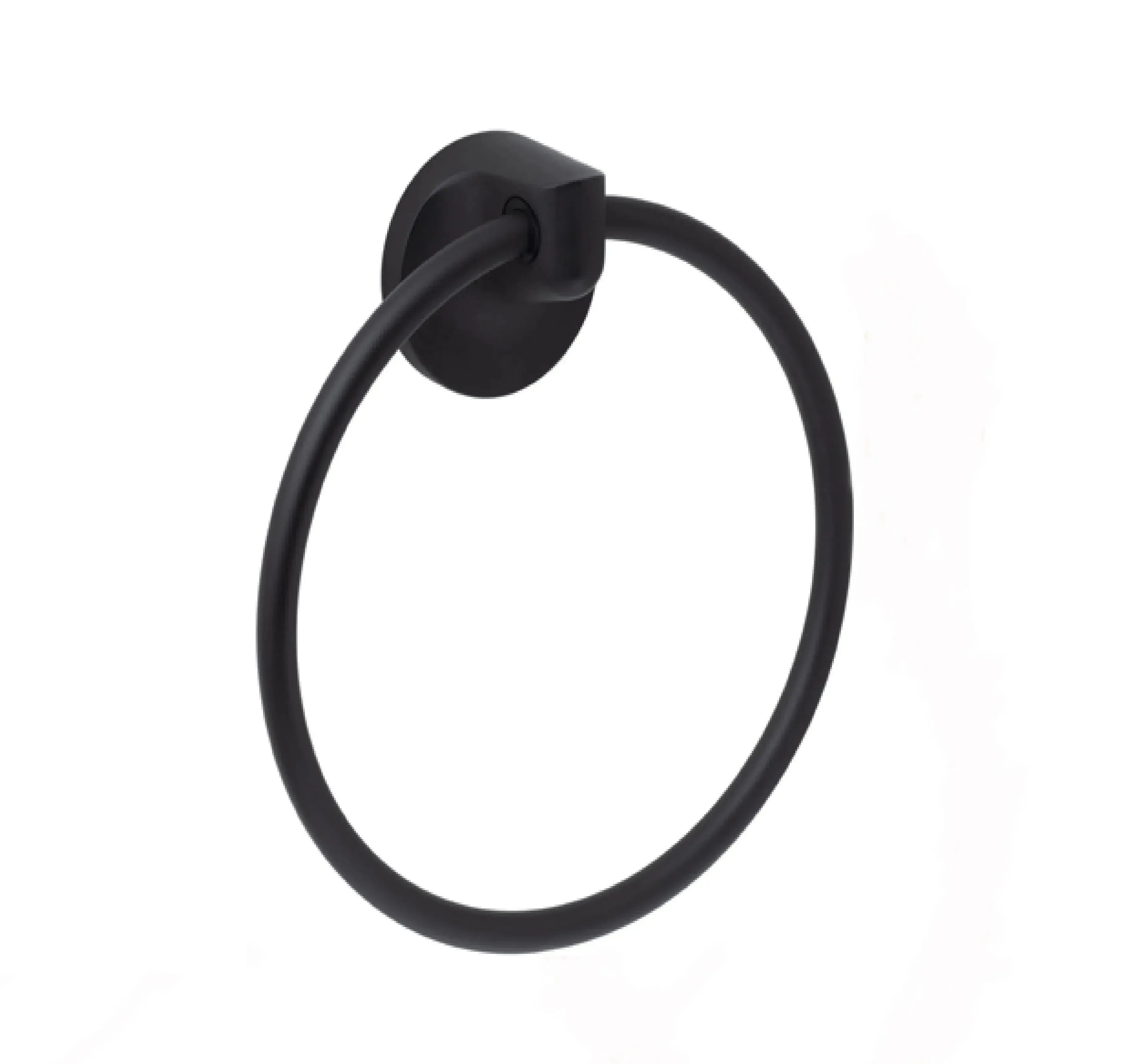 The Sure-Loc Sierra Towel Ring in Flat Black finish.
