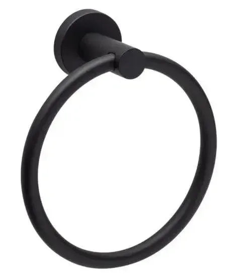 Sure-Loc Sorrento Towel Ring in Flat Black finish