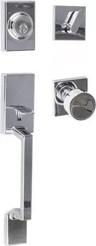 Sure-LocSure-Loc Stockholm Handleset With Bergen Square Knob Interior Trim in 