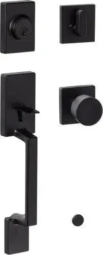 Sure-LocSure-Loc Stockholm Handleset With Bergen Square Knob Interior Trim in 