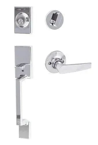 Sure-Loc Stockholm Handleset With Cedar Lever Interior Trim Polished Chrome