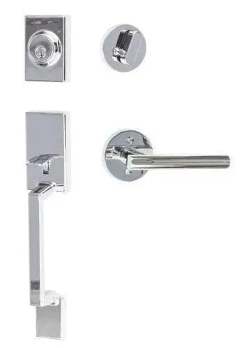 Sure-Loc Stockholm Handleset With Juneau Interior Trim Lever Polished Chrome
