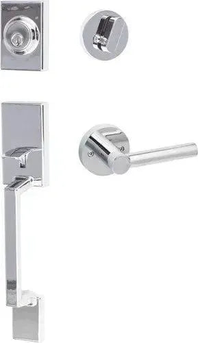 Sure-Loc Stockholm Handleset With Marin Lever Handleset Trim in Polished Chrome finish