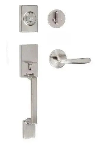 Sure-Loc Stockholm Handleset With Torino Lever Handleset Trim Satin Nickel