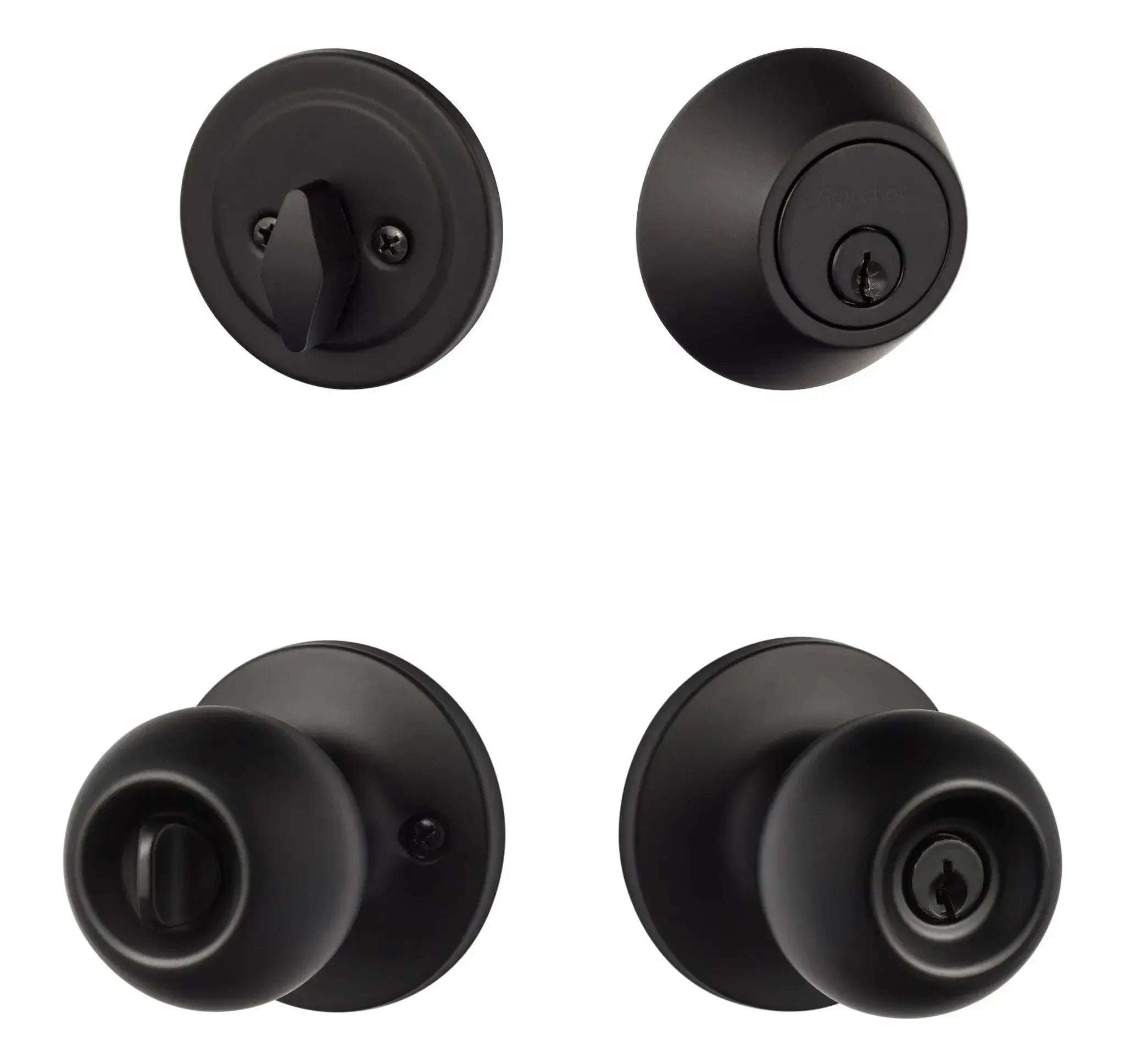 Sure-Loc Tahoe Entry Knobset With KA Deadbolt Flat Black
