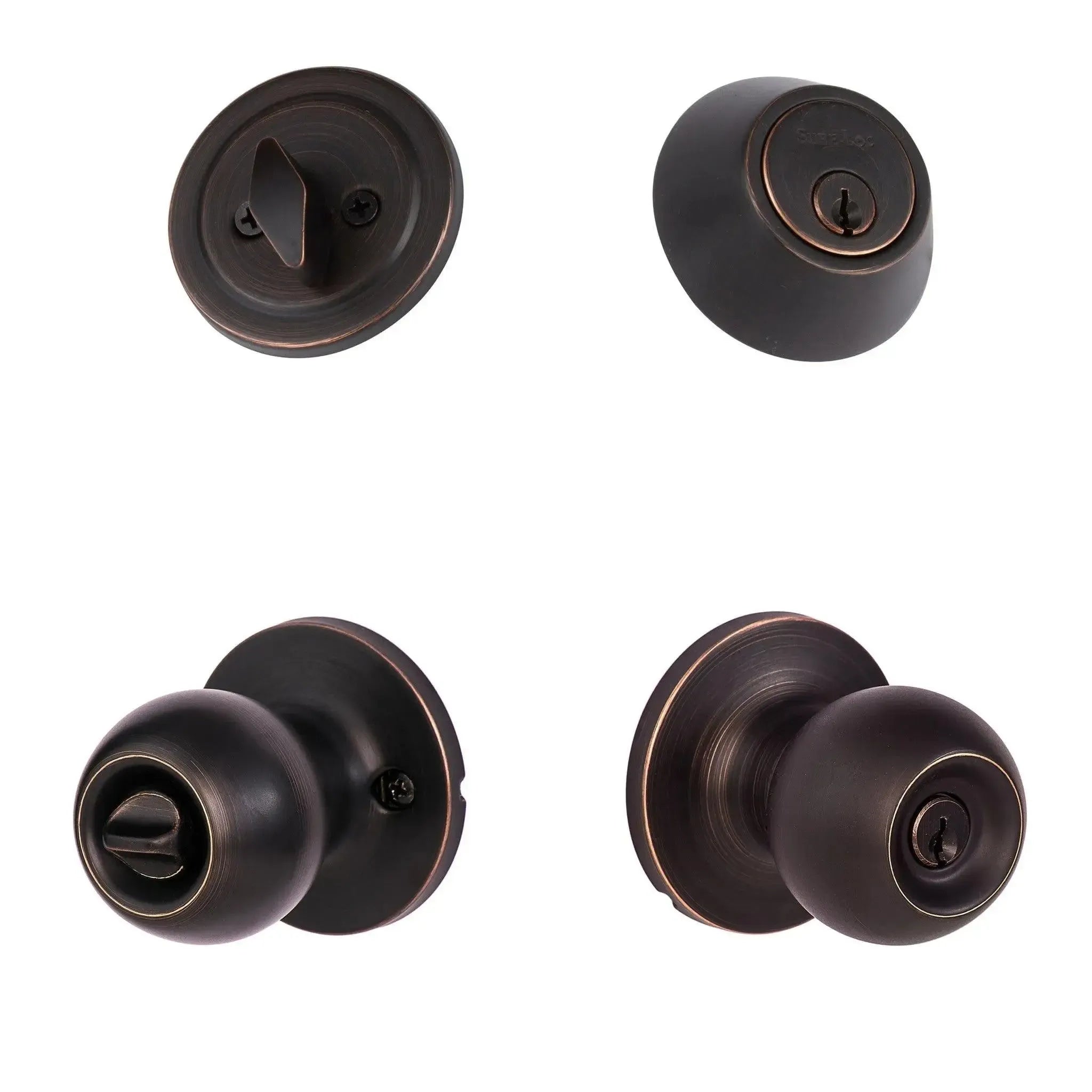 Sure-Loc Tahoe Entry Knobset With KA Deadbolt in Vintage Bronze finish