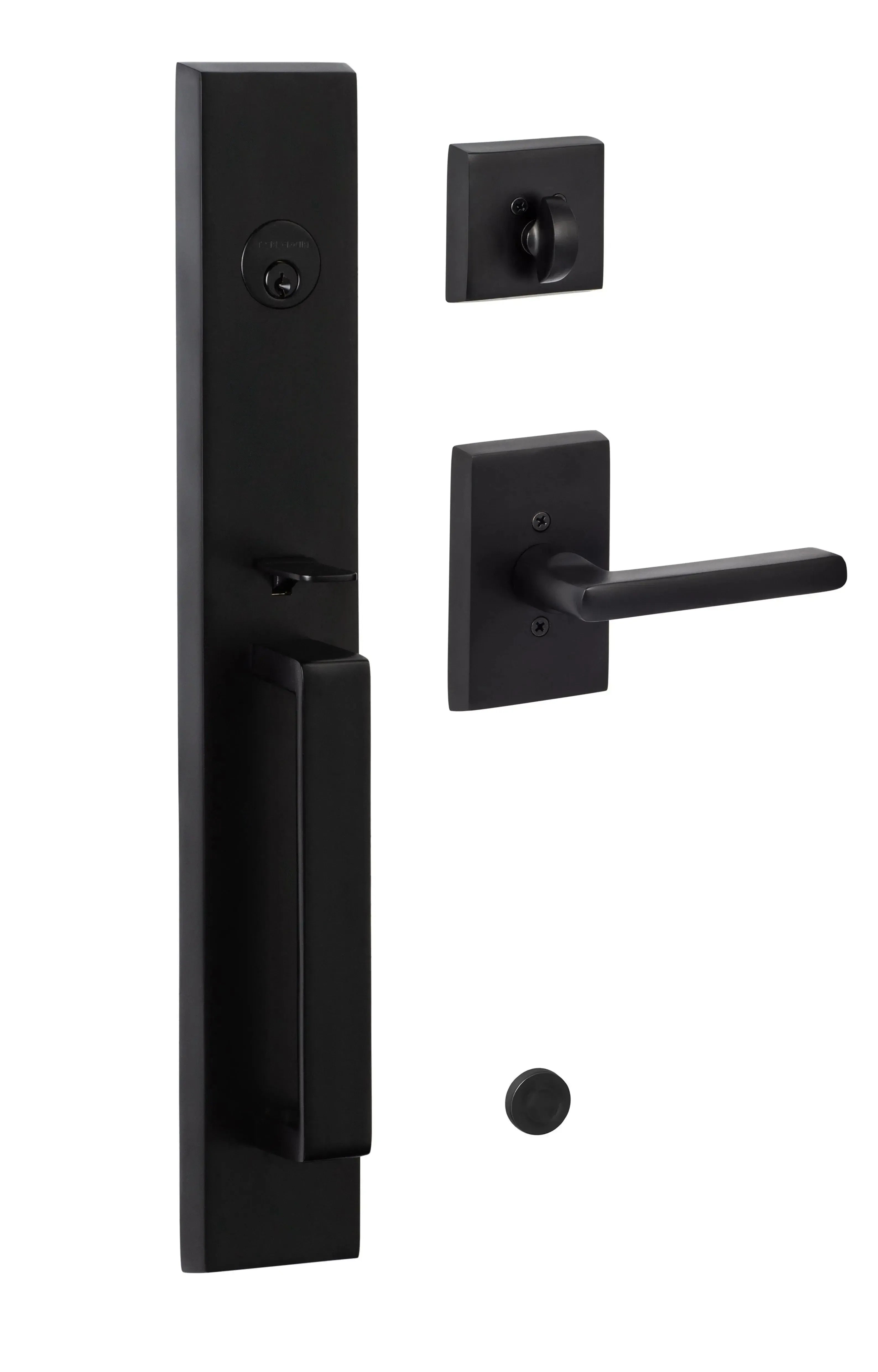 Sure-Loc Vail Handleset With Logan Lever Handleset Trim Flat Black