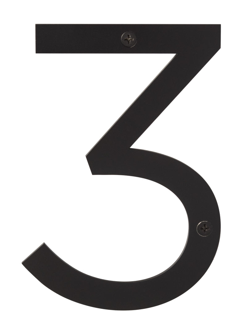 Sure-Loc House Number, 6", No. 3 in Vintage Bronze finish