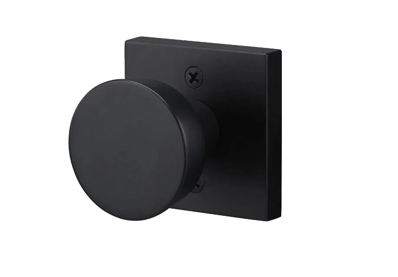 Sure-Loc Zermatt Knob with Square Rosette in Flat Black finish