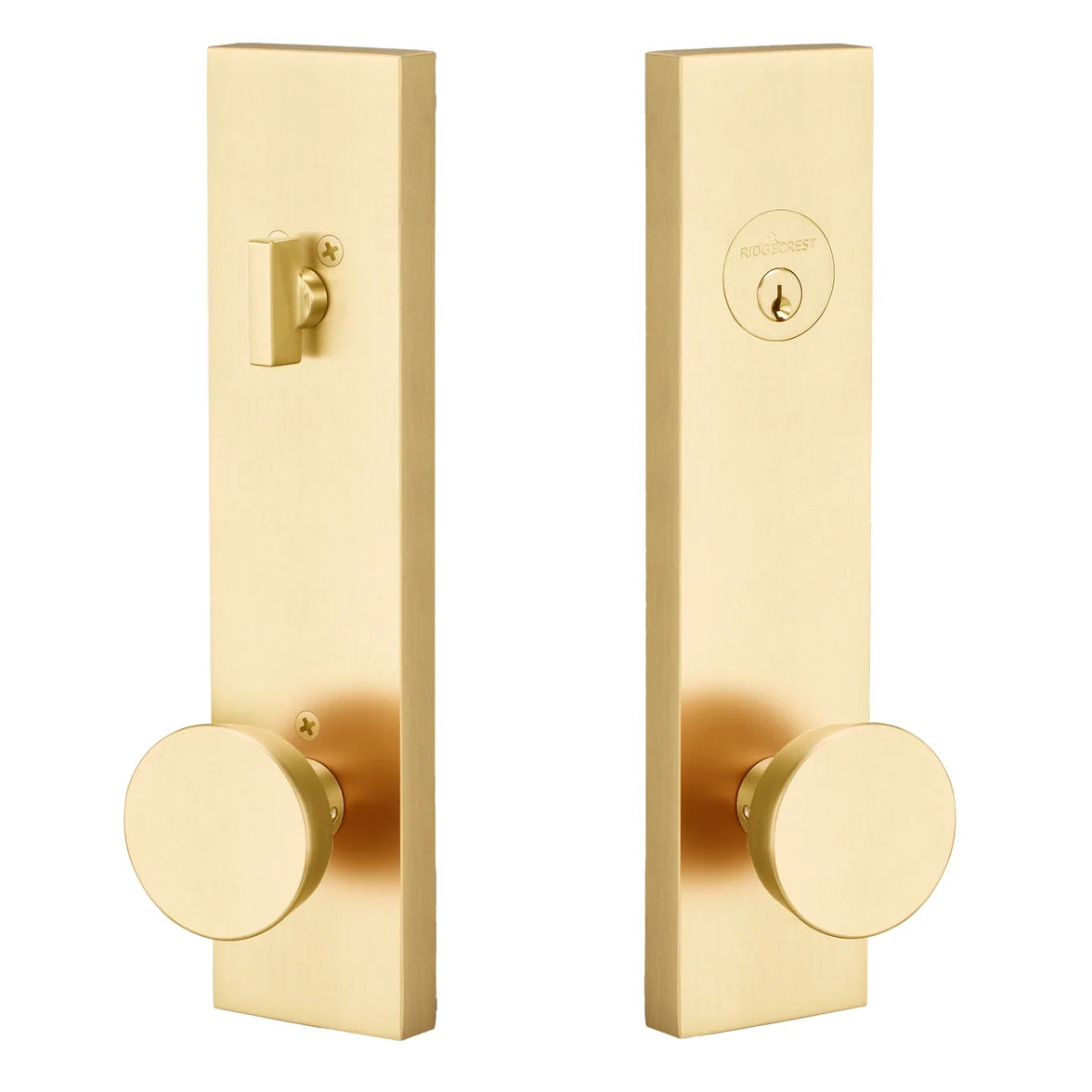 Sure-Loc Zermatt Sideplate Entry Knob with Deadbolt Satin Brass