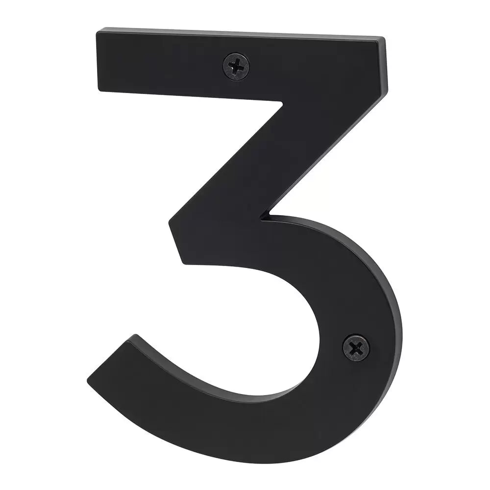 Sure-Loc Zinc House Number 5", No. 3 Flat Black