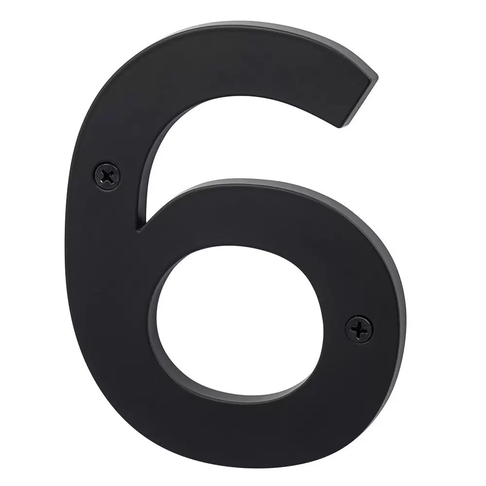 Sure-Loc Zinc House Number 5", No. 6 Flat Black