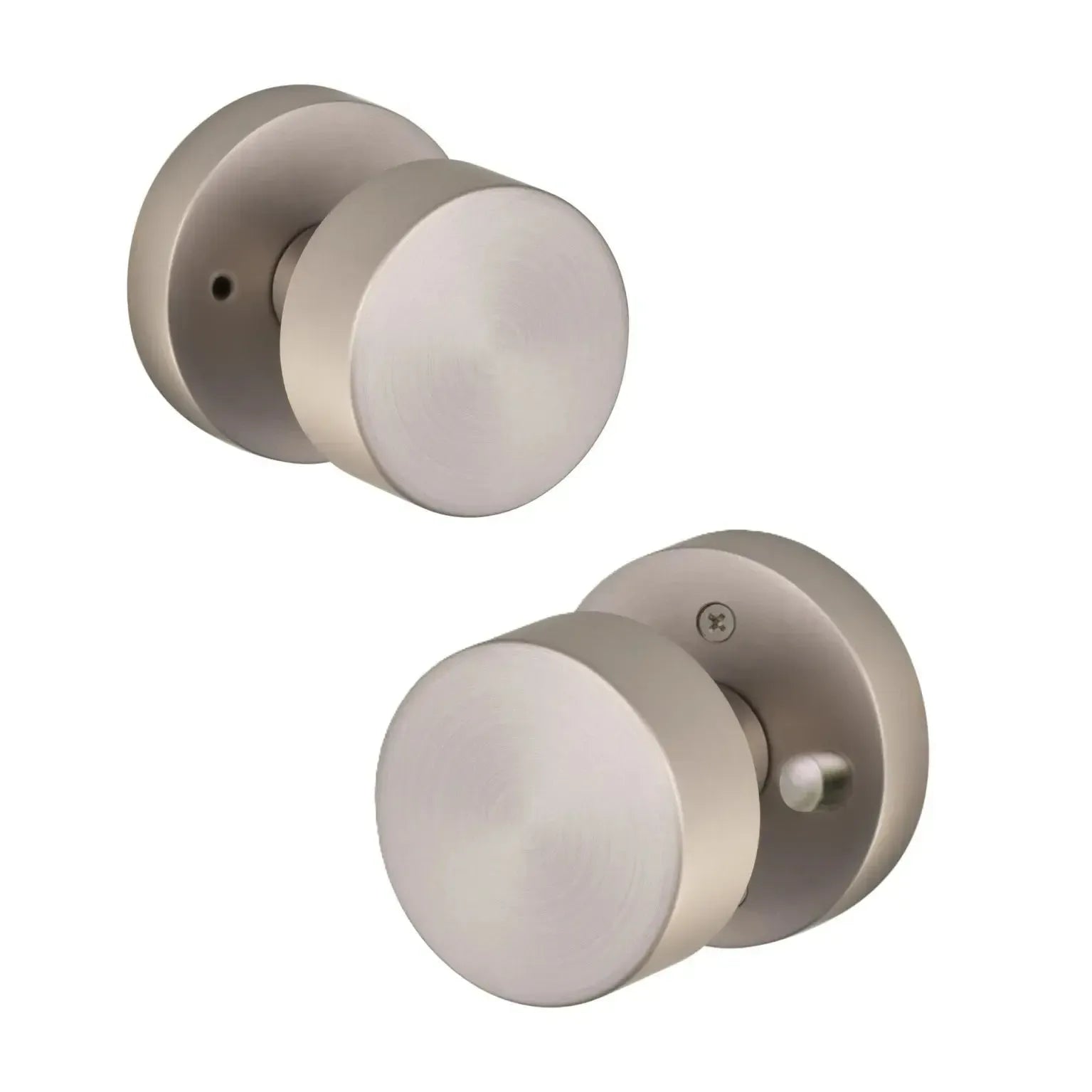 Sure-Loc Zurich Knob with Round Rosette in Satin Nickel finish