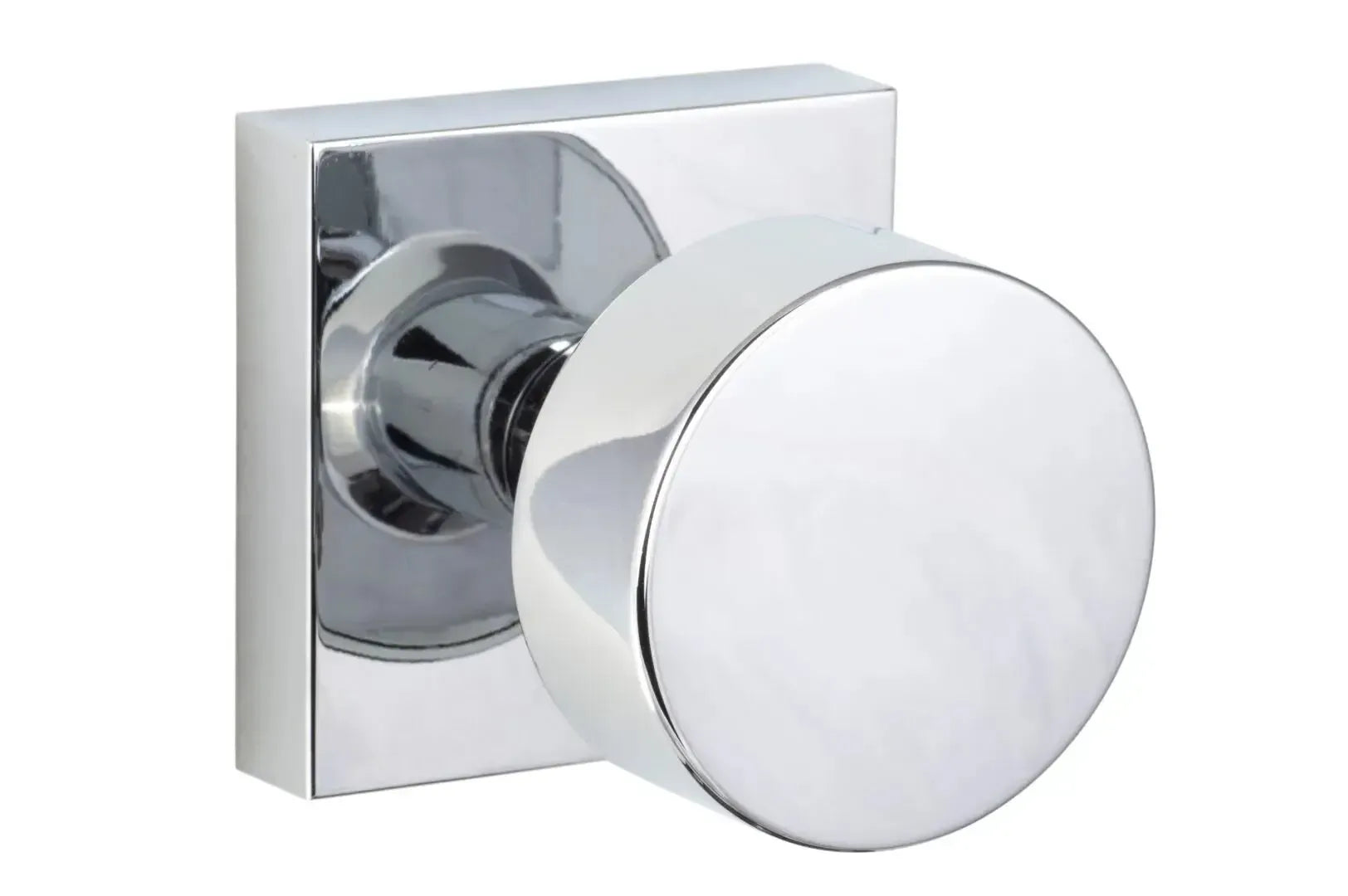 Sure-Loc Zurich Knob with Square Rosette in Polished Chrome finish