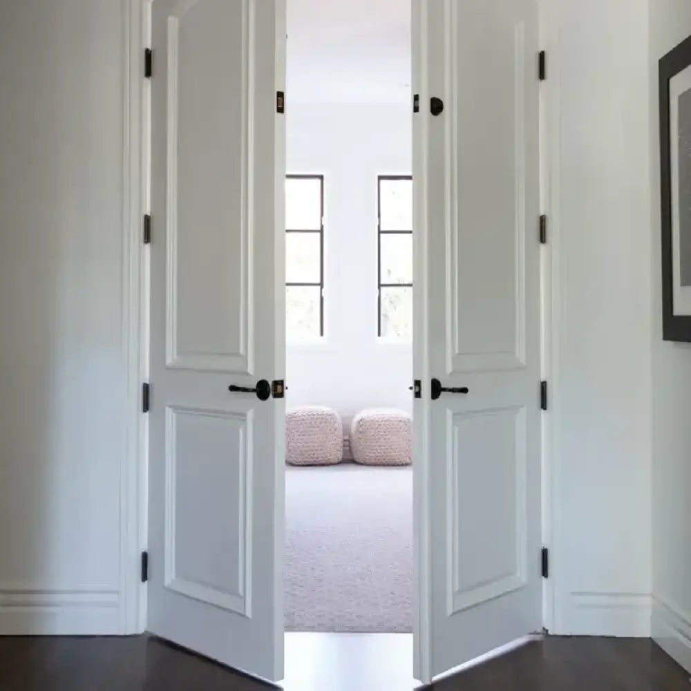 Double door with handles