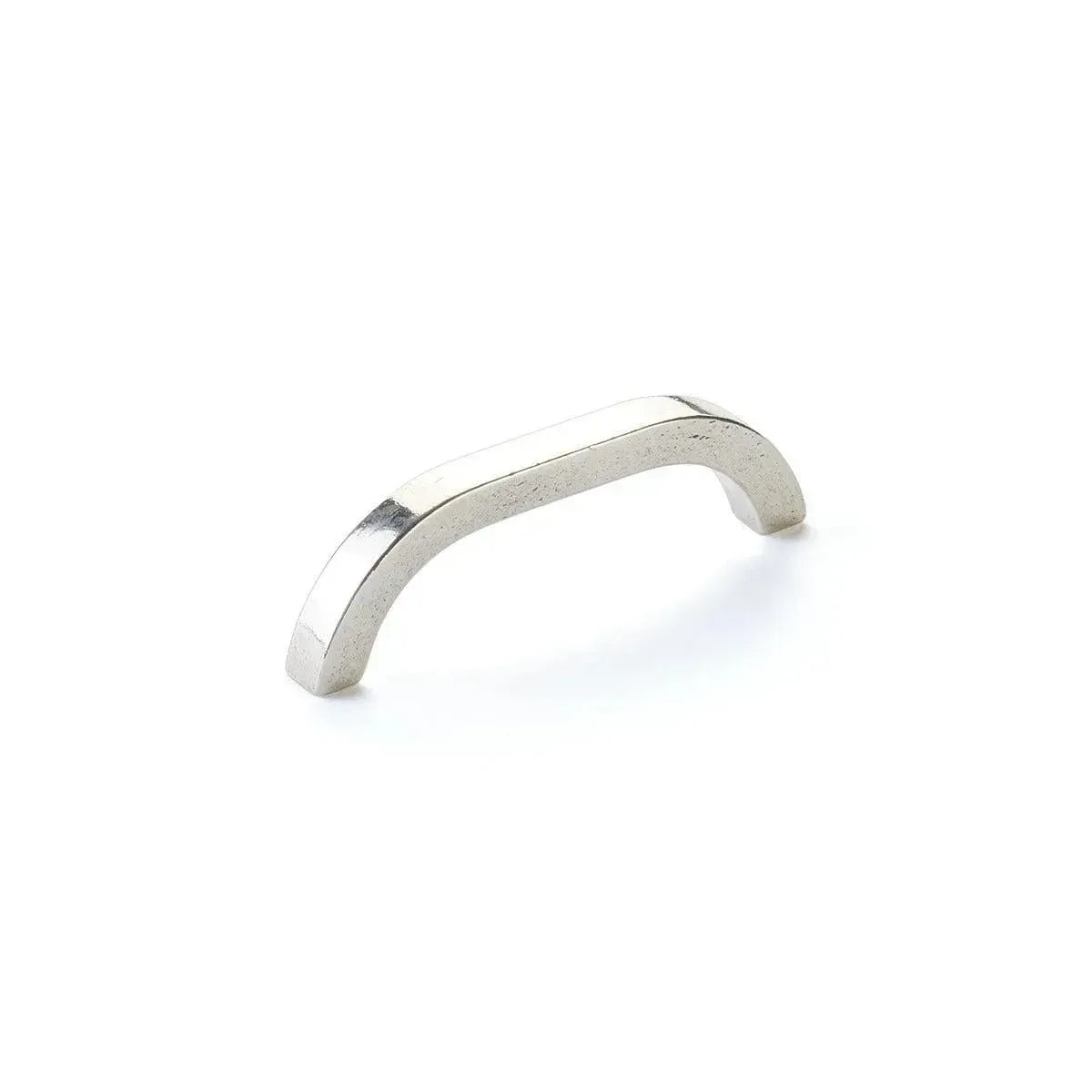 The Schaub Turno Cabinet Pull in Polished White Bronze finish.