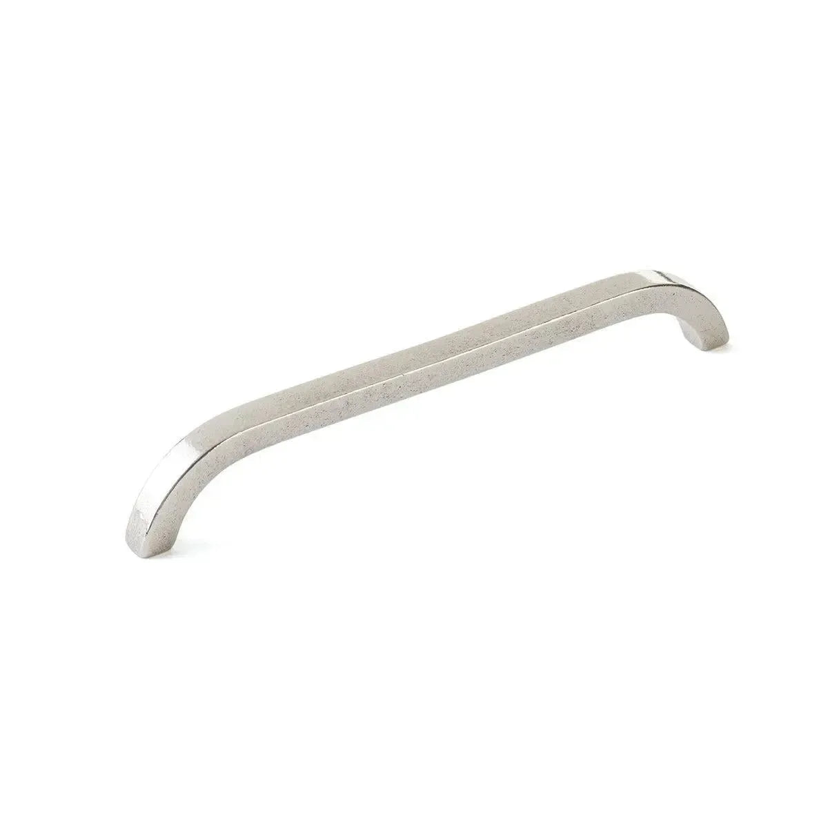 The Schaub Turno Cabinet Pull in Polished White Bronze finish.