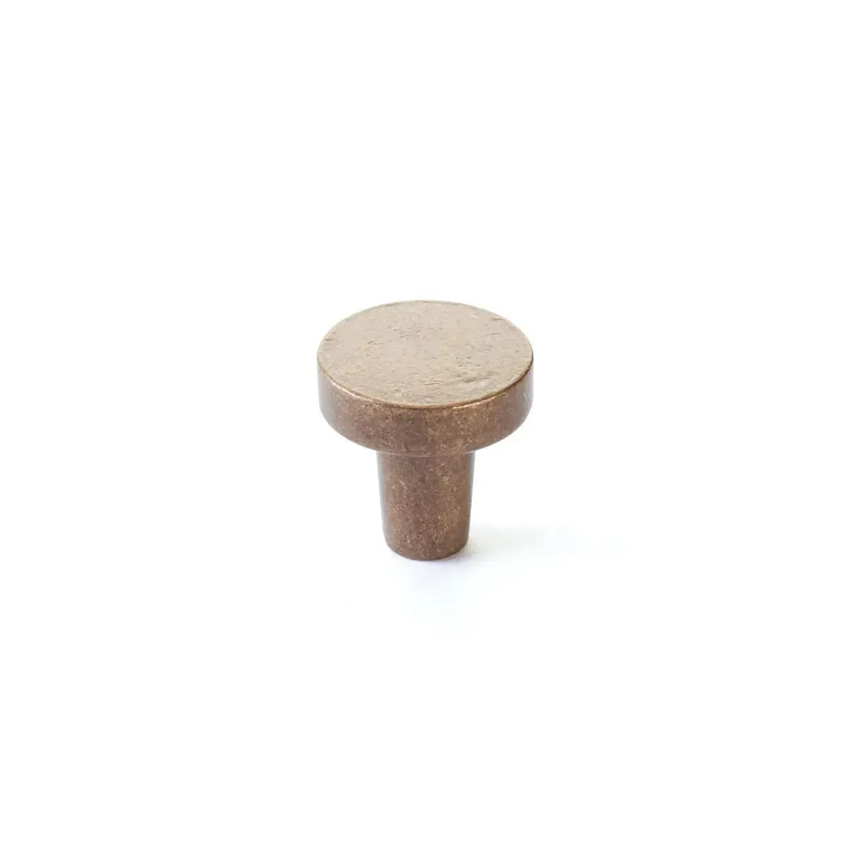 The Schaub Turno Round Cabinet Knob in Light Bronze finish.