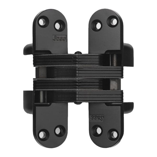 Universal Industrial Soss 1-1/8" x 4-5/8" Heavy Duty Invisie Hinge for 1-3/4" Doors in Lacquered Oil Rubbed Bronze finish