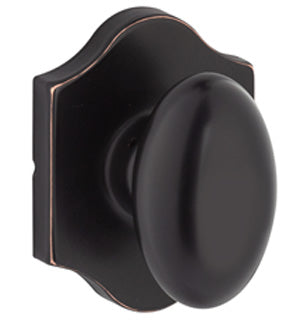 The Yale Expressions Auburn Knob with Everly Rosette in finish.