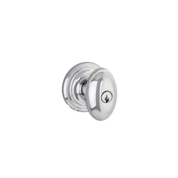Yale Expressions Auburn Knob with Maguire Rosette Polished Chrome