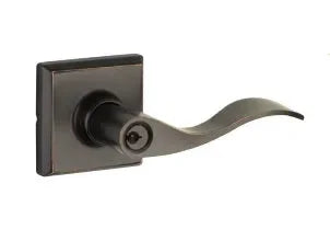 Yales Expressions Entry Brunswick Lever with Ellington Rosette, Schlage Keyway in Oil Rubbed Bronze finish