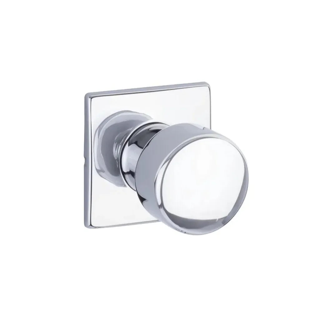The Yale Expressions Dylan Knob with Marcel Rosette in Polished Chrome finish.