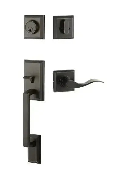 Yale Expressions Ellington Entry Set with Brunswick Lever, Kwikset Keyway in Oil Rubbed Bronze finish