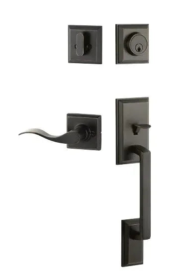Yales Expressions Ellington Single Cylinder Entry Set with Right Handed Brunswick Lever, Wesier Keyway in Oil Rubbed Bronze finish