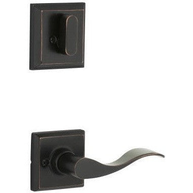 The Yale Expressions Single Cylinder Ellington Interior Trim Pack with Left Handed Brunswick Lever-Exterior Trim Sold Separately in Oil Rubbed Bronze finish