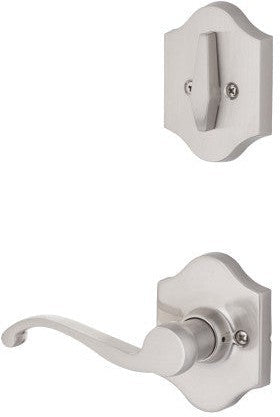 The Yale Expressions Single Cylinder Everly Interior Trim Pack with Right Handed Farmington Lever-Exterior Trim Sold Separately in Satin Nickel finish