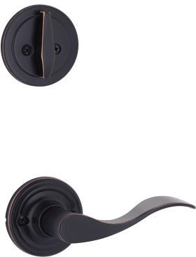 The Yale Expressions Single Cylinder Maguire Interior Trim Pack with Left Handed Brunswick Lever-Exterior Trim Sold Separately in Oil Rubbed Bronze finish