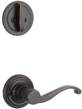 The Yale Expressions Single Cylinder Maguire Interior Trim Pack with Left Handed Farmington Lever-Exterior Trim Sold Separately in Oil Rubbed Bronze finish