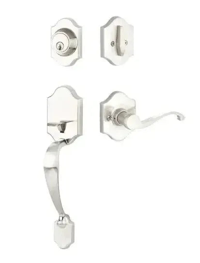 Yale Expressions Everly Single Cylinder Entry Set with Farmington Lever, Weiser Keyway in Satin Nickel finish