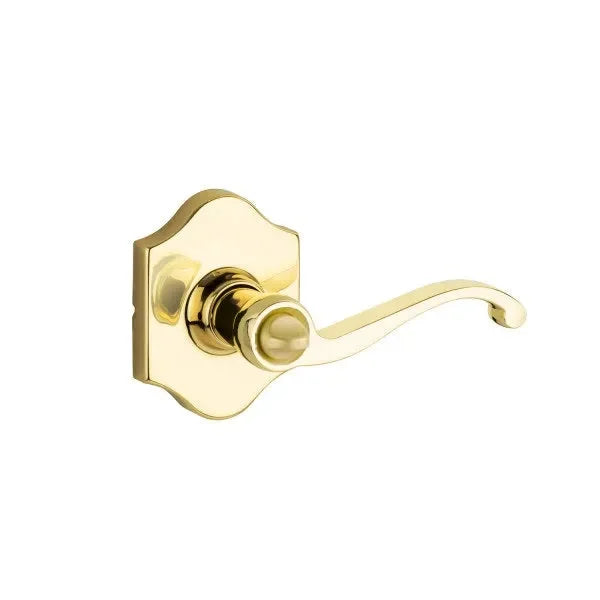 Yales Expressions Privacy Farmington Lever with Everly Rosette in Polished Brass finish