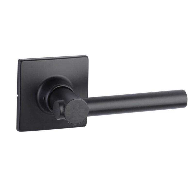 The Yale Expressions Dummy Pair Holden Lever with Marcel Rosette in Flat Black finish.