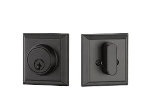 Yales Expressions Ellington Single Cylinder Deadbolt, Schlage Keyway in Flat Black finish