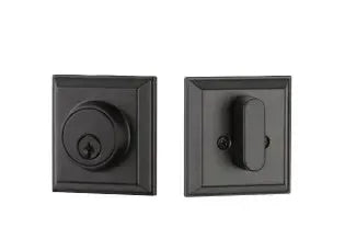 Yales Expressions Ellington Single Cylinder Deadbolt, Schlage Keyway in Flat Black finish