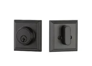 Yales Expressions Ellington Single Cylinder Deadbolt, Weiser Keyway in Flat Black finish